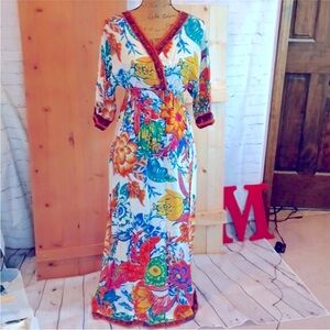 Flying Tomatoe Kimono Floral Maxi